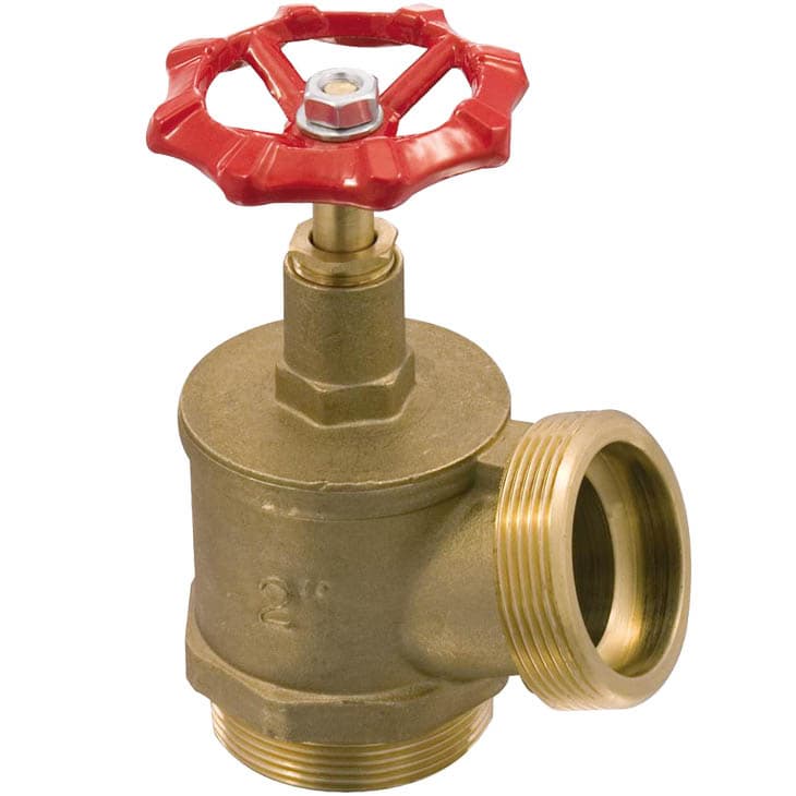 Brass fire hydrant valve for fire hose cabinet